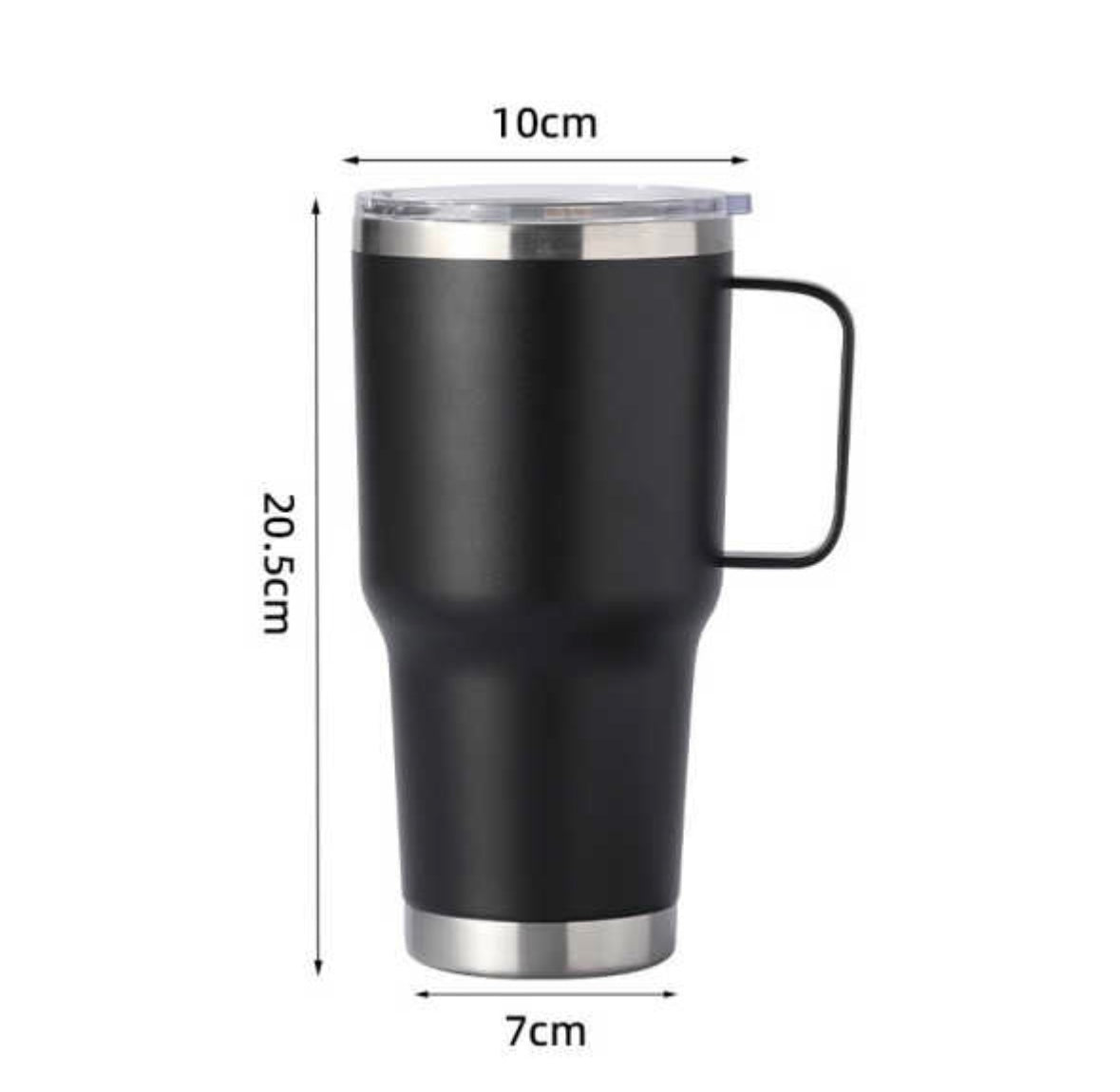 (CLEARANCE). 30oz BLACK TRAVEL TUMBLERS
